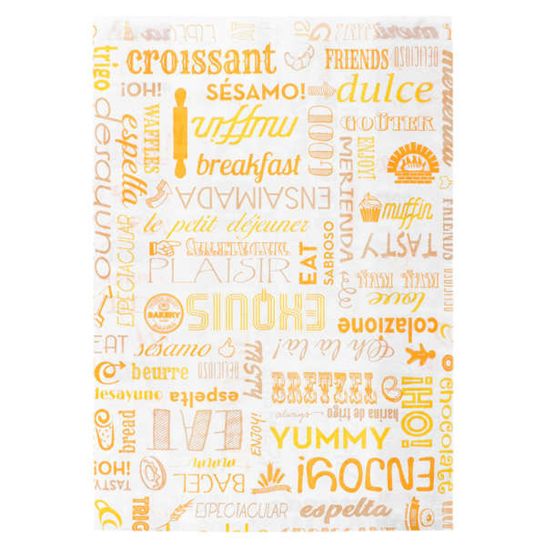 Croissant Bags "Parole" 19+8x26cm white (500st/pak)