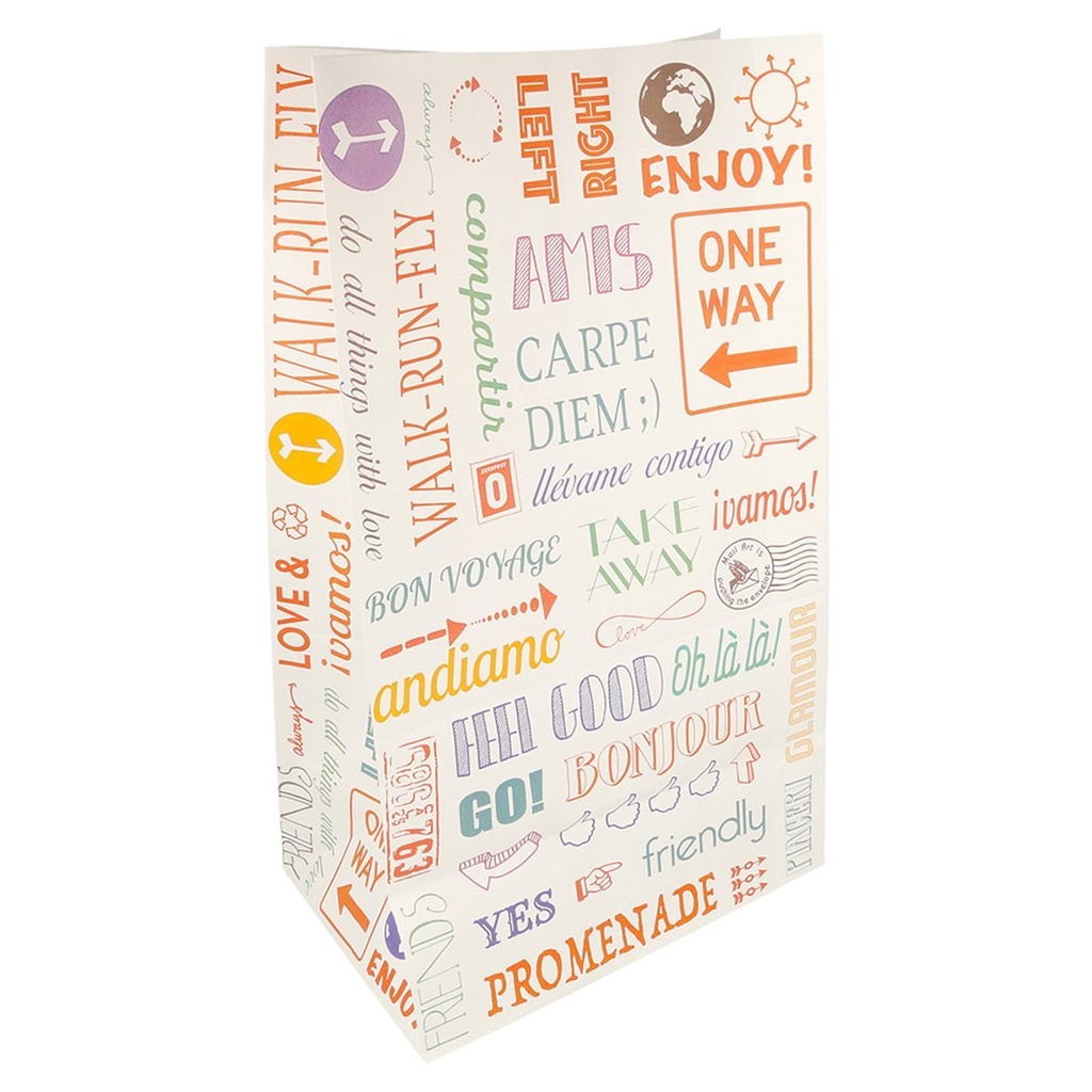 SOS Bags without handles "Parole" 70gsm 20+9x34,5cm 12lbs (500st/doos)