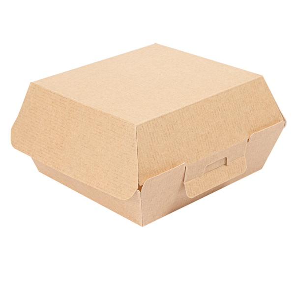 "The Pack" Burger Boxes 14x12,5x6cm Natural Kraft Nano-Micro Corrugated Cardboard (50st/pak)