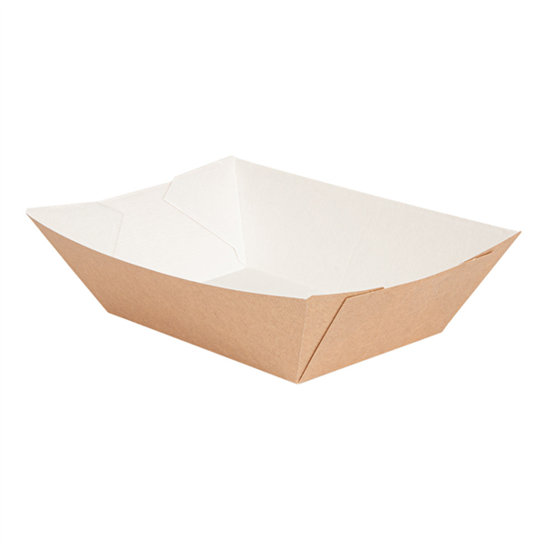 Food Tray  "The Pack" 3 lb  13,5x8,5x6,2cm  (1440gr) Natural Kraft (150st/pak)