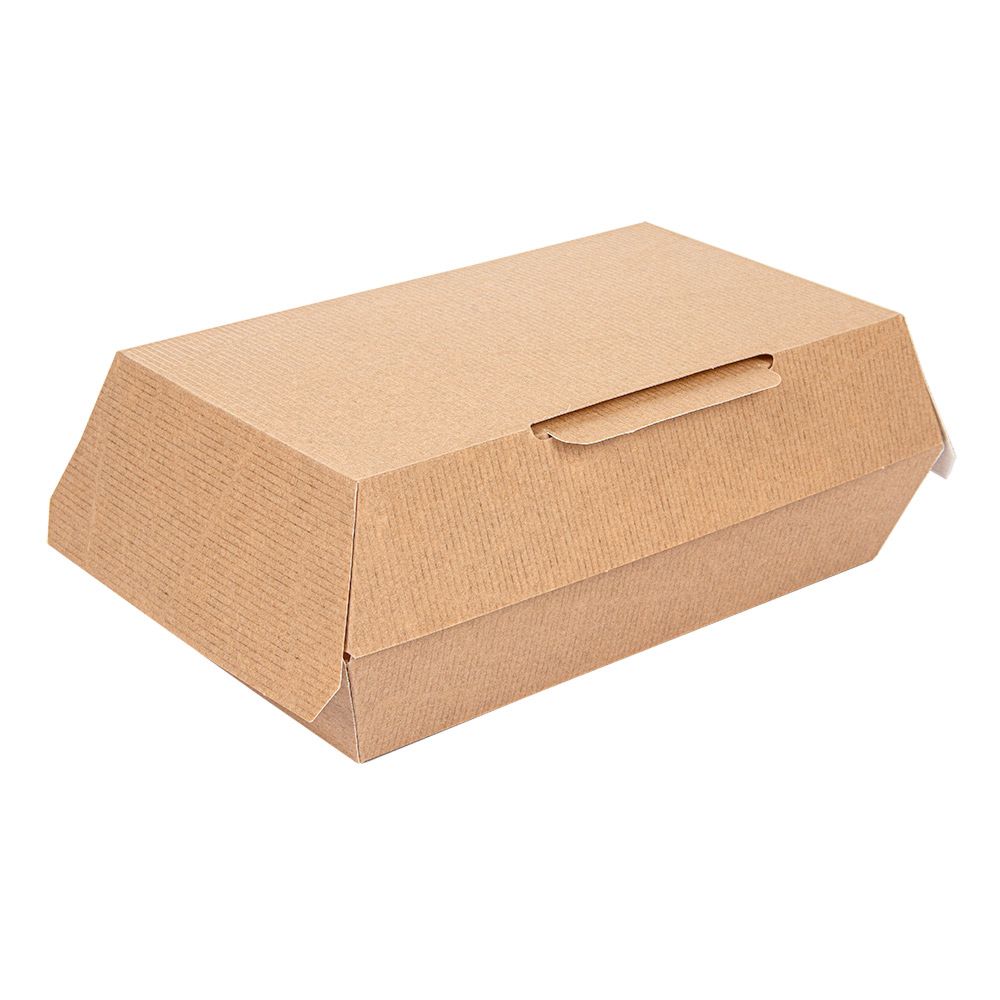 The Pack Lunchbox 19,5x11,5x6,5cm Natural Kraft (50st/pak)