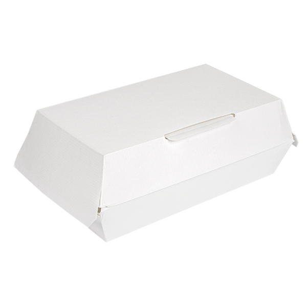 "The Pack" Lunch Box 22x13x7,5cm White Nano-Micro Corrugated Cardboard (50st/pak)