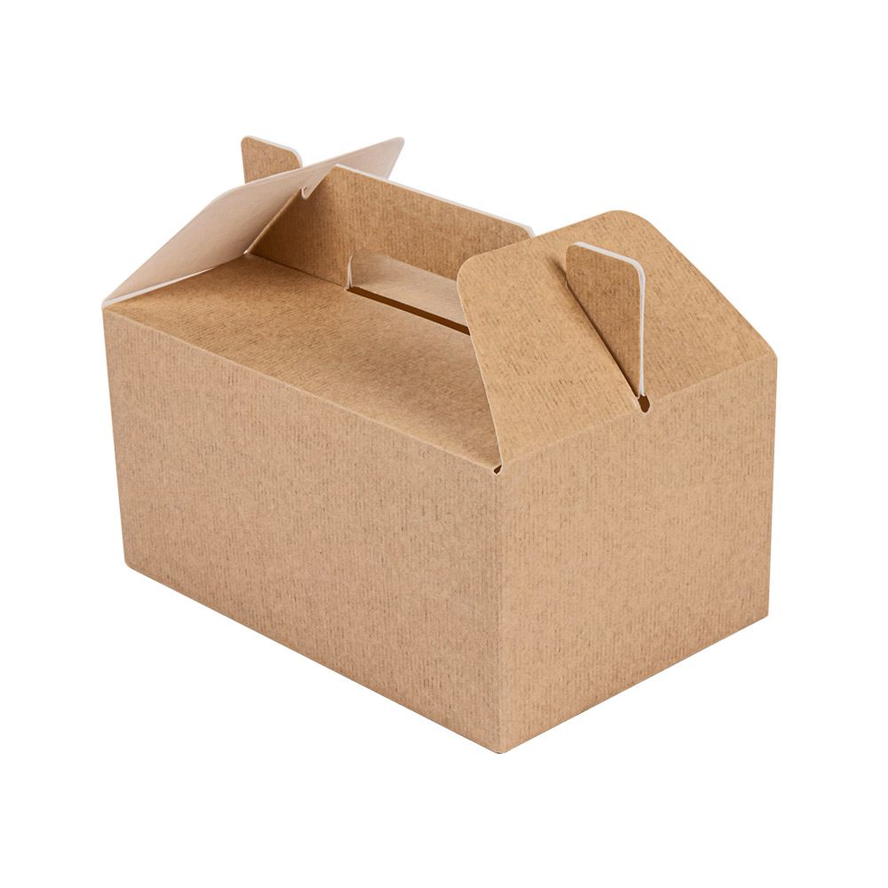 "The Pack" Take-Away Meal-Box 18x12x9cm Natural Kraft Nano_Micro Corrugated Cardboard (50st/pak)