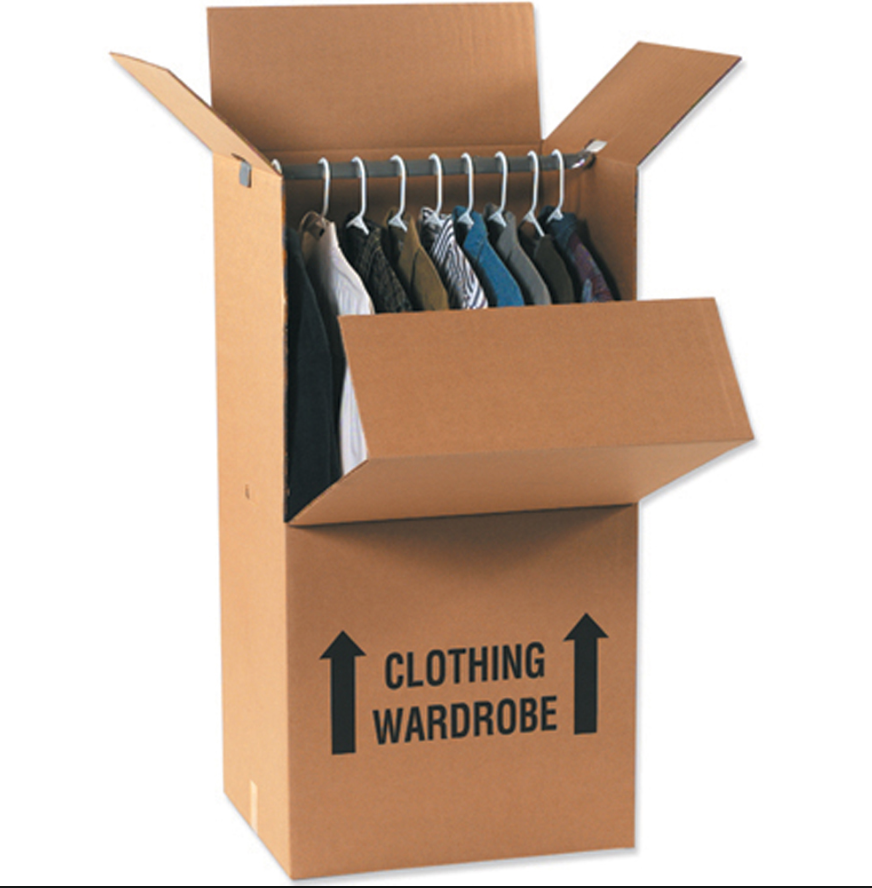 Carton Wardrobe with hanger bar 24" 21x24x48"