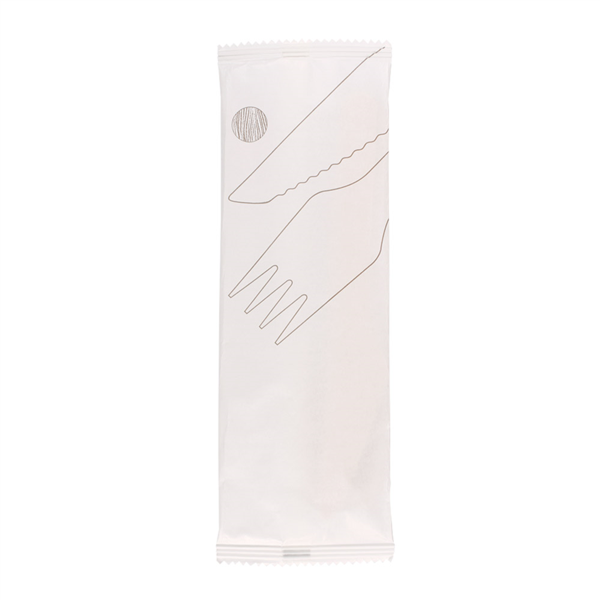 Set cutlery 2/1 Fork/Knife "Makan" 16cm Natural Wood (100st/pak)