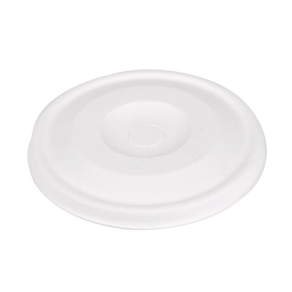 Lids for Cups 9cm "Bionic" White Bagasse (50st/pak)