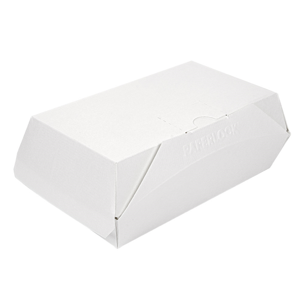 The Pack Lunch Box 19,5x12,5x7cm White (50st/pak)