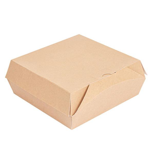 The Pack Lunchbox 21x20,5x8cm Natural Kraft (50st/pak)