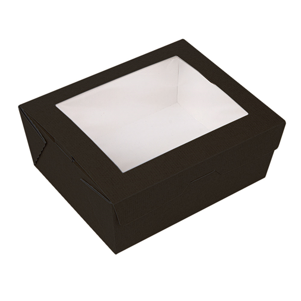 The Pack boxes with window 1350ml 15,3x12,1x6,4cm Black (25st/pak)