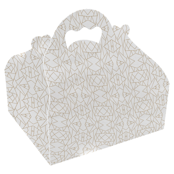 Small Bakery Boxes with Handles The Pack 20x18x7cm White Cardboard (50st/pak)