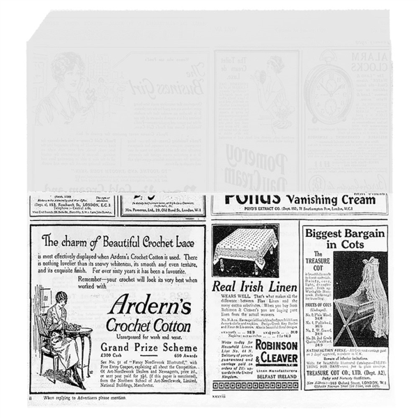 2 sides open Greaseproof Paper 26x25/15cm (500st/pak)