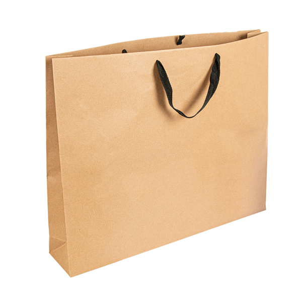 SOS Bags with Black Cotton Twill Handles 52+10x42cm Natural Kraft (50st/pak)