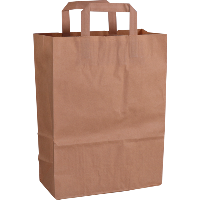 Draagtas papier Bruin 26/12x35 250 st/ds