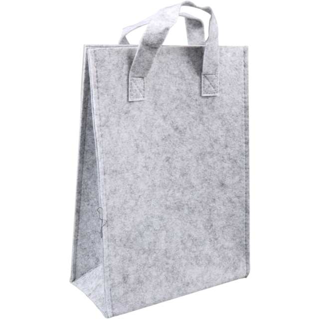 Vilten tas grijs 23x10x33cm (per stuk)