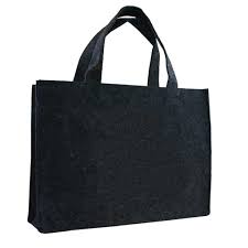 Vilten tas zwart 47x15x35cm (per stuk)