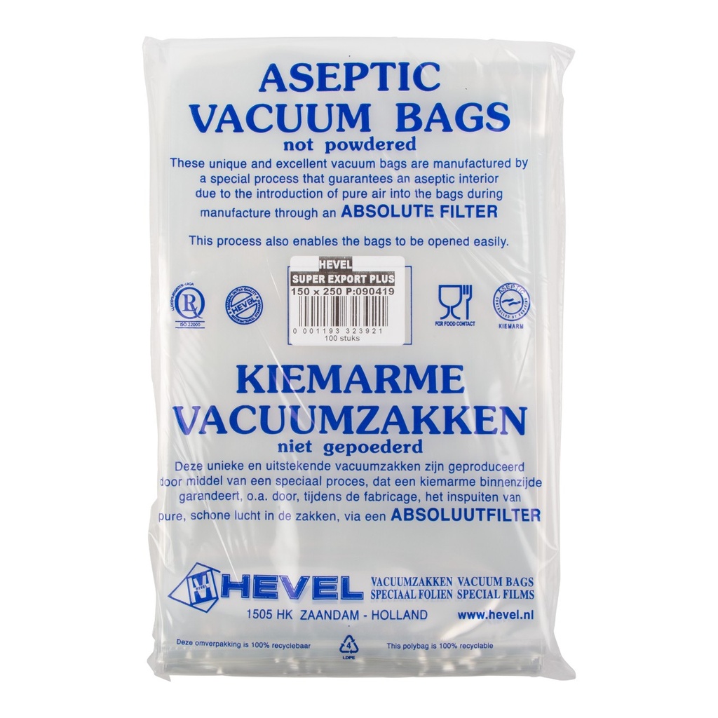 Vacuum Bags 1000/cs 300x400mm Hevel