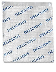 Foil/Paper Bag "Delicious" 6x3/4x6-1/2 (1000pcs/cs)