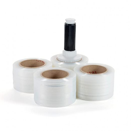 Stretch Wrap EZ bander 3" w/handle inside box 3" x1000'x80G 18 pcs/cs