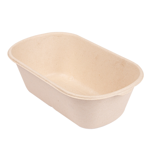Lunch Boxes 1-comp "Bionic" 1000ml 22x12,9x6,85cm Natural Bagasse (50st/pak)