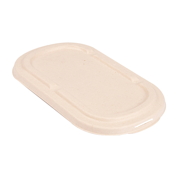 Lids for Lunch Box 320.54 & 320.55 "Bionic" 1000ml 22,6x13,4x1,4cm Natural Bagasse (50st/pak)