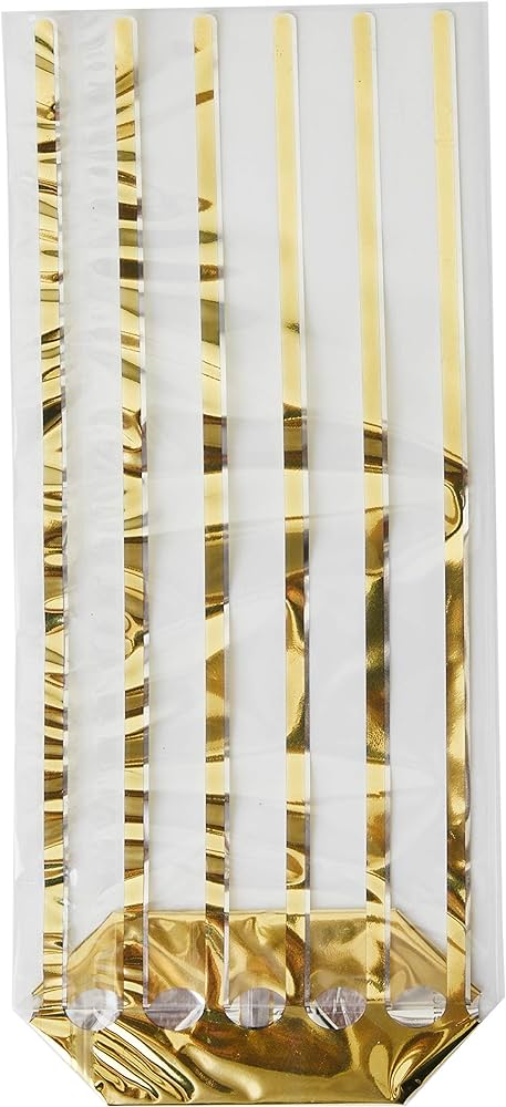 Bags Golden Strips 10x22cm Clear PP (100st/pak)