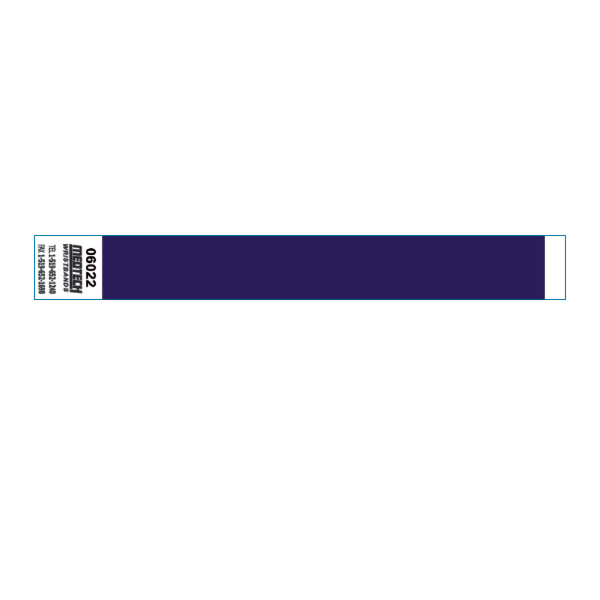 Non-Transferable Wrist Bracelet Adhesive 2x25,5cm Blue (1000st/pak)