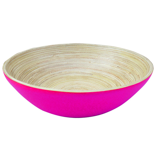 [208.12] Bamboo bowl Fuchsia 20x6cm / Per stuk