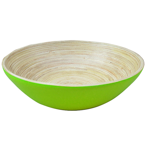 [208.15] Bamboo bowl Aniseed Green 20x6cm / Per stuk
