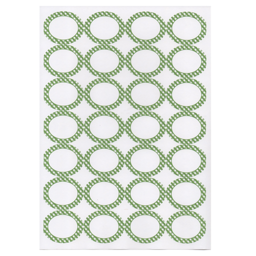 [209.72] 100 sheets Din A4 28 oval labels 4,5x3,6cm White paper