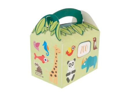 [210.52] Gable Box - Children Box - Design "Zoo" 17x16x10cm 50pcs/pk