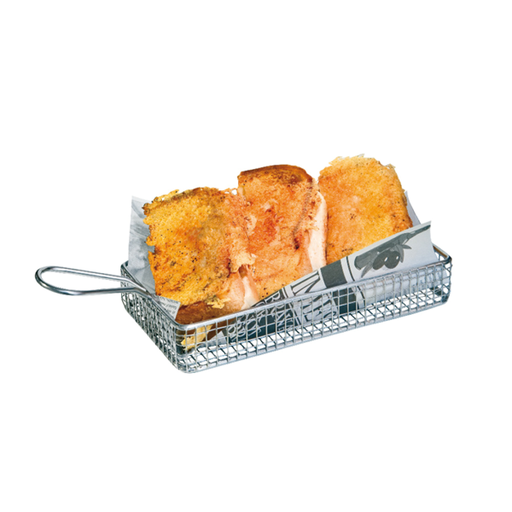 [211.40] Mini frituurmandjes RVS 24x15x3,5cm (per stuk)