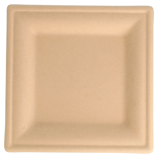 [212.68] Bord vierkant 16cm (Bagasse / Kraft) 50st/pak