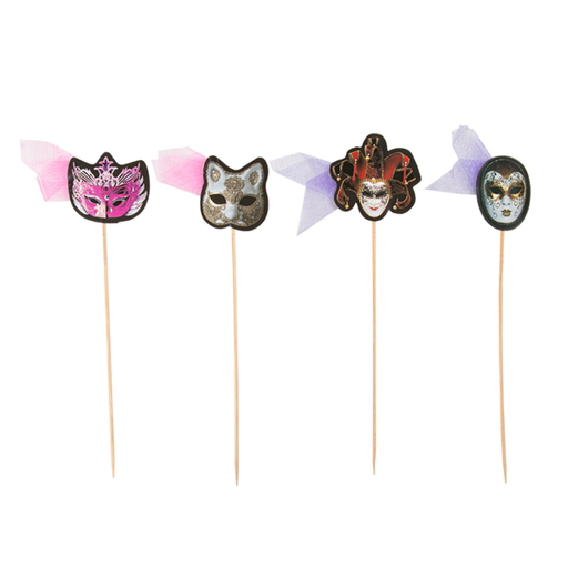 [220.18] Prikkers met masker assorti 18cm (100st/pak)