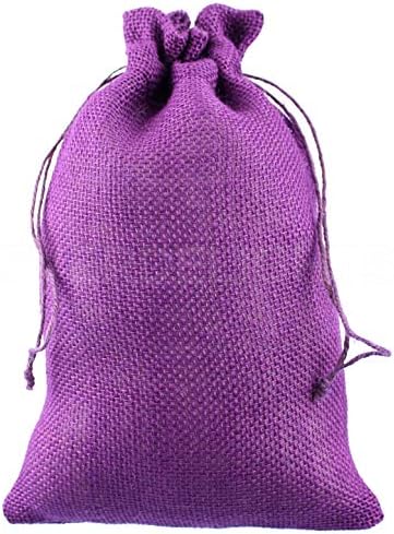 [22090] Jute Bag Purple 6x10" 12/pk
