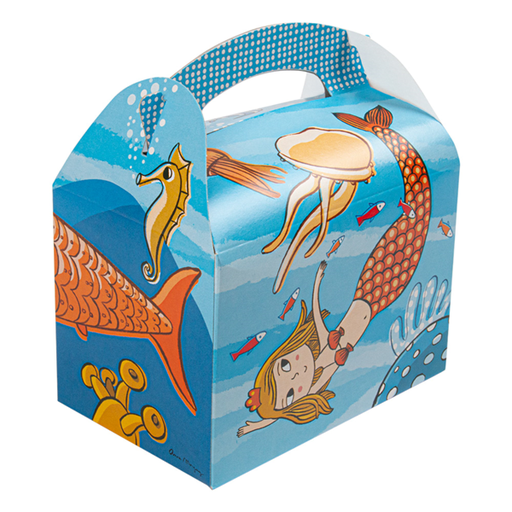 [221.48] Gable Box - Children Box - Design "Bottom of the Sea" 17x16x10cm (50st/pak)