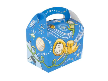 [221.49] Gable Box - Children Box - Design "Space" 17x16x10cm 50pcs/pk