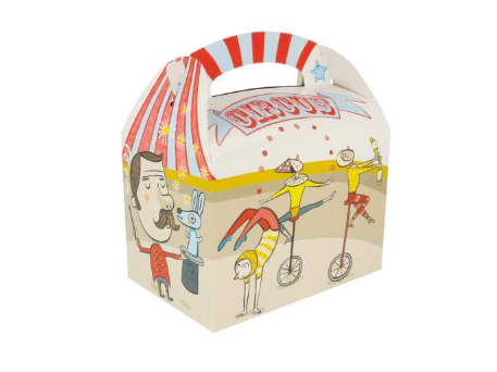 [221.50] Gable Box - Children Box - Design "Circus" 17x16x10cm (50st/pak)
