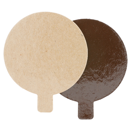 [223.74] Two-Sides cardboard for patisserie 1100gsm 8cm Chocolate/Praline (200st/pak)