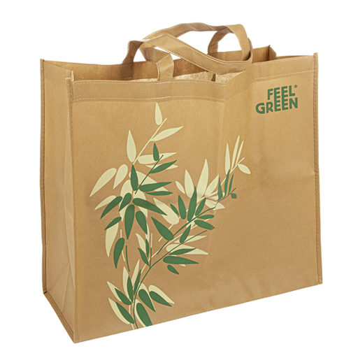 [225.34] Reusable bags Feel Green 80GSM 45+20x40cm Spunbond (per stuk)