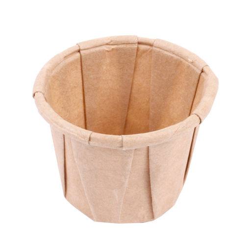 [226.12] Paper Portion Cups 22ml (0,7 oz) Natural kraft (250st/pak)