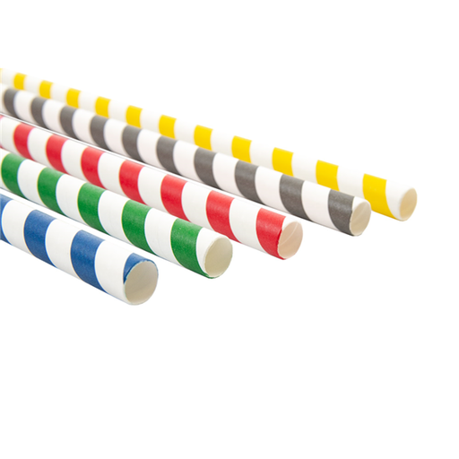[227.94] Paper straw Striped color Smoothie unwrapped 1cm x 20cm (50st/pak)
