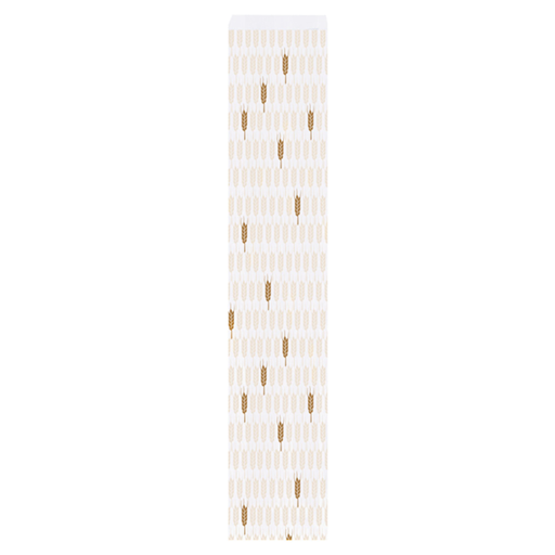 [228.17] Bread / Baguette Bag (Stokbrood) 36GSM 12+7x66cm White Cellulose 100st/pk