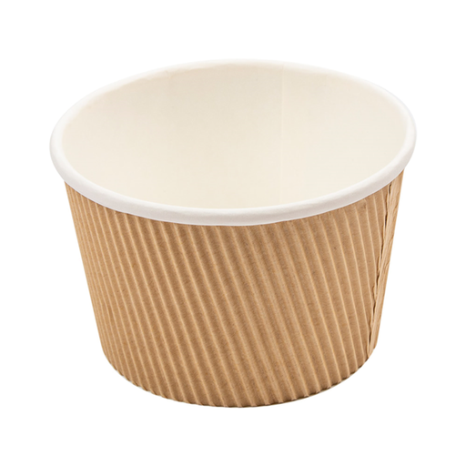 [228.33] Ripple cups Double Wall 500ml Brown Cardboard (25st/pak)