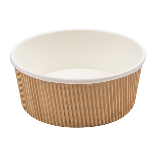 [228.34] Double Wall Ripple Cups 780ml 15x6cm Brown Cardboard (25st/pak)