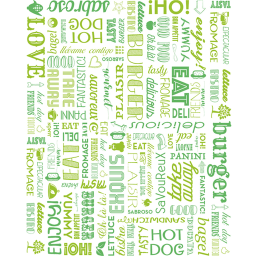 [229.39] Wrapping paper greaseproof "Parole" Green 28x34cm (1000vel/pak)