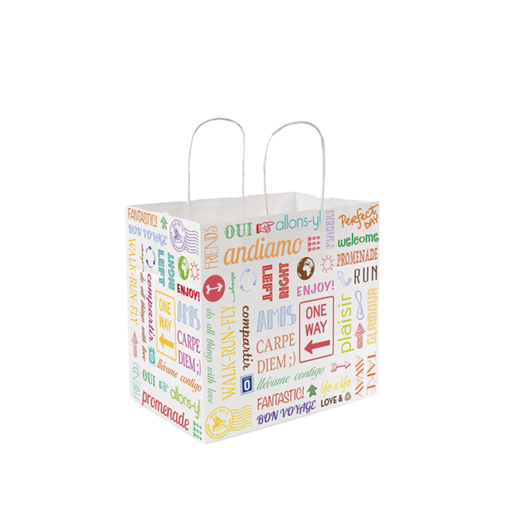 [230.06] SOS bags with handles "Traiteur" 26+17x24cm "Parole" (250st/doos)