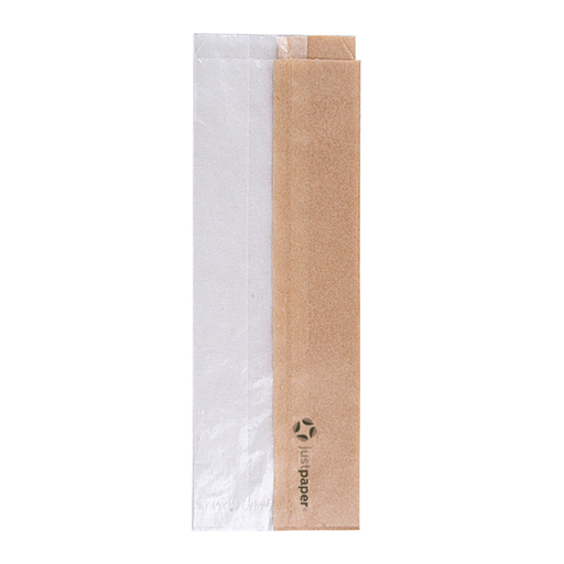 [231.15] Sandwich bags with Eco Window "Corner window) 9+5,5x26cm Natural Kraft (250st/pak)