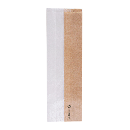 [231.20] Sandwich Bags With Eco Window "Corner Window" 12+6x38cm Natural Kraft (250st/pak)