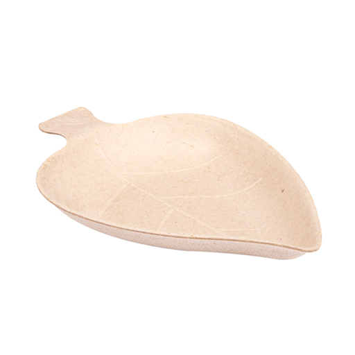 [232.70] Amuse schaaltje "Leaf" Bionic/Bagasse 9x6x1,2cm (50st/pak)