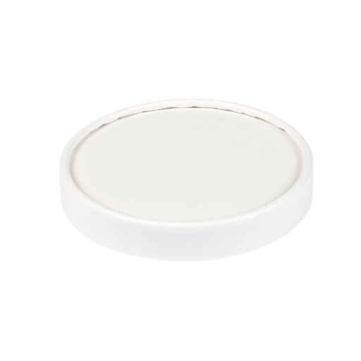 [233.33] Lids for Ice-Cream tubs 240ml Diam. 9,4cm White Cardboard (50st/pak)